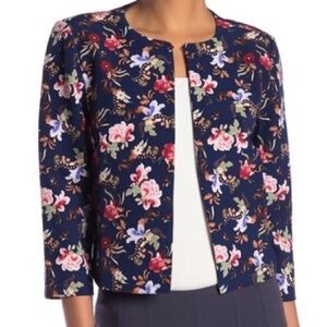 Philosophy Navy Floral Jacket Blazer